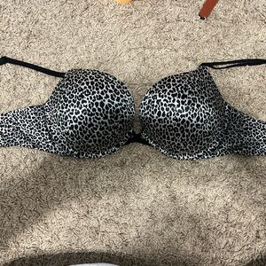 Victoria's Secret Black and White Animal Print Bra